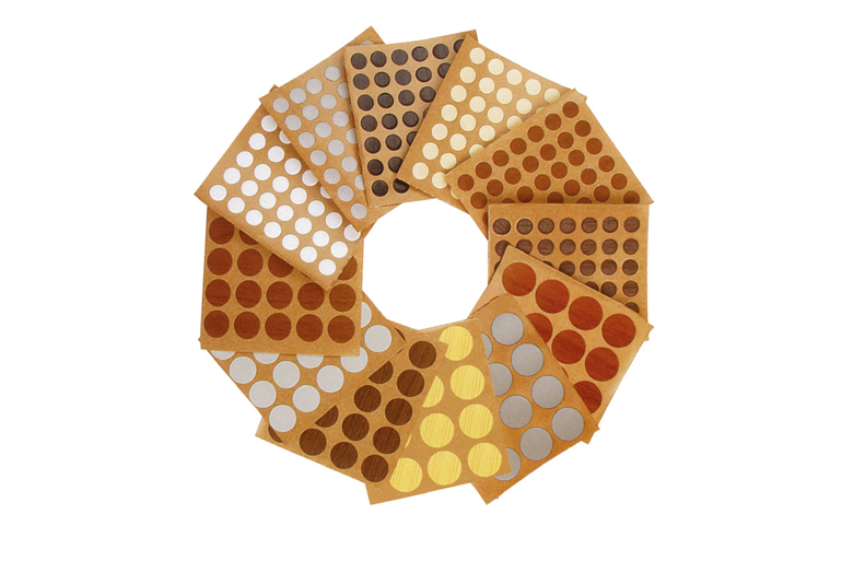 Заглушка самоклеящаяся d=12мм, вишня