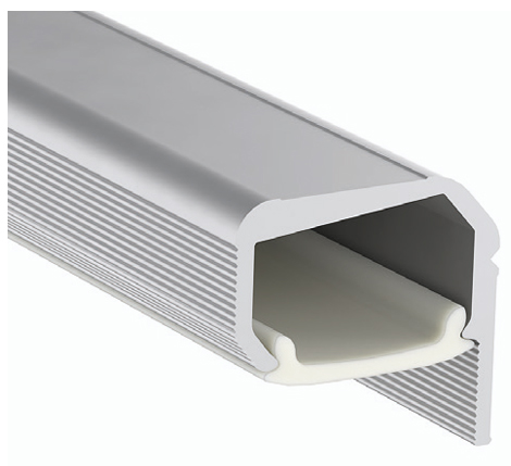 Профиль самоклеящ-ся под LED ленту для Gola и цоколя L=4.2 м, под алюминий Профиль самоклеящ-ся под LED ленту для Gola и цоколя L=4.2 м, под алюминий