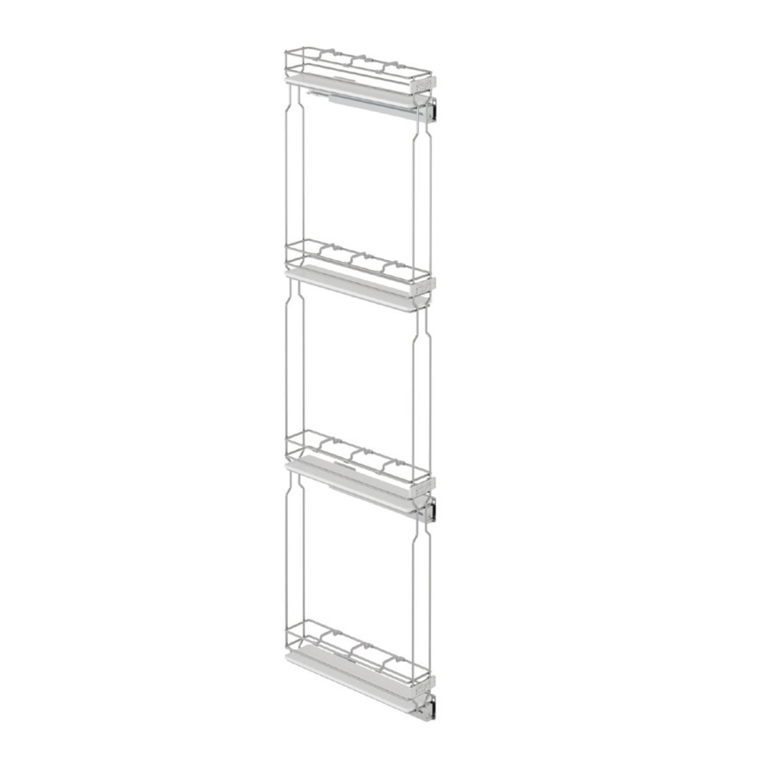 4х-ур. колонна 150мм H1650мм правая на напр.Blum,дно-ЛДСП,креп/фас.,разд/бут., хром